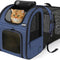 Cat Backpack Carrier Expandable, Pet Backpack for Cats & Small Dogs up to 11Lbs, with 4-Side Breathable Mesh, Multi-Entry & Lockable Zippers for Travel, Hiking, Camping - Hands Free, Blue