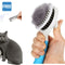 Dog & Cat Grooming Brush, Self Cleaning Slicker Brushes for Dogs Cats Pet Grooming Brush Tool Gently Removes Loose Undercoat, Mats Tangled Hair Slicker Brush for Pet with Flea Comb