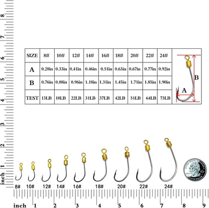 High Strength Steel Wire Leader Rigs with Hooks Swivels Snap Connect,Saltwater Fishing Assecories Steel Wire Leader with Nylon-Coating