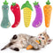 Catnip Cat Toys, 5 Pack, Plush Catnip Toys for Indoor Cats Kitty, Interactive Cat Nip Kitten Kicker Chew Safe Teeth Cleaning Toys, Fun Carrot Vegetable Shape