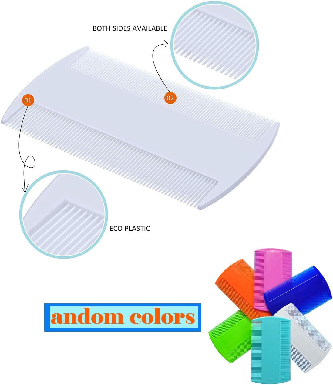 Flea Comb for Dogs, Cat Flea Comb, Lice Combs,Tick Comb, Pet Combs with Durable Teeth for Removing Tear Stains, Fleas, Dandruff,Pet Grooming Comb Set