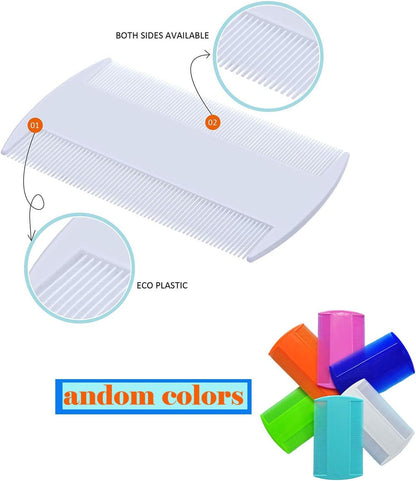 Flea Comb for Dogs, Cat Flea Comb, Lice Combs,Tick Comb, Pet Combs with Durable Teeth for Removing Tear Stains, Fleas, Dandruff,Pet Grooming Comb Set
