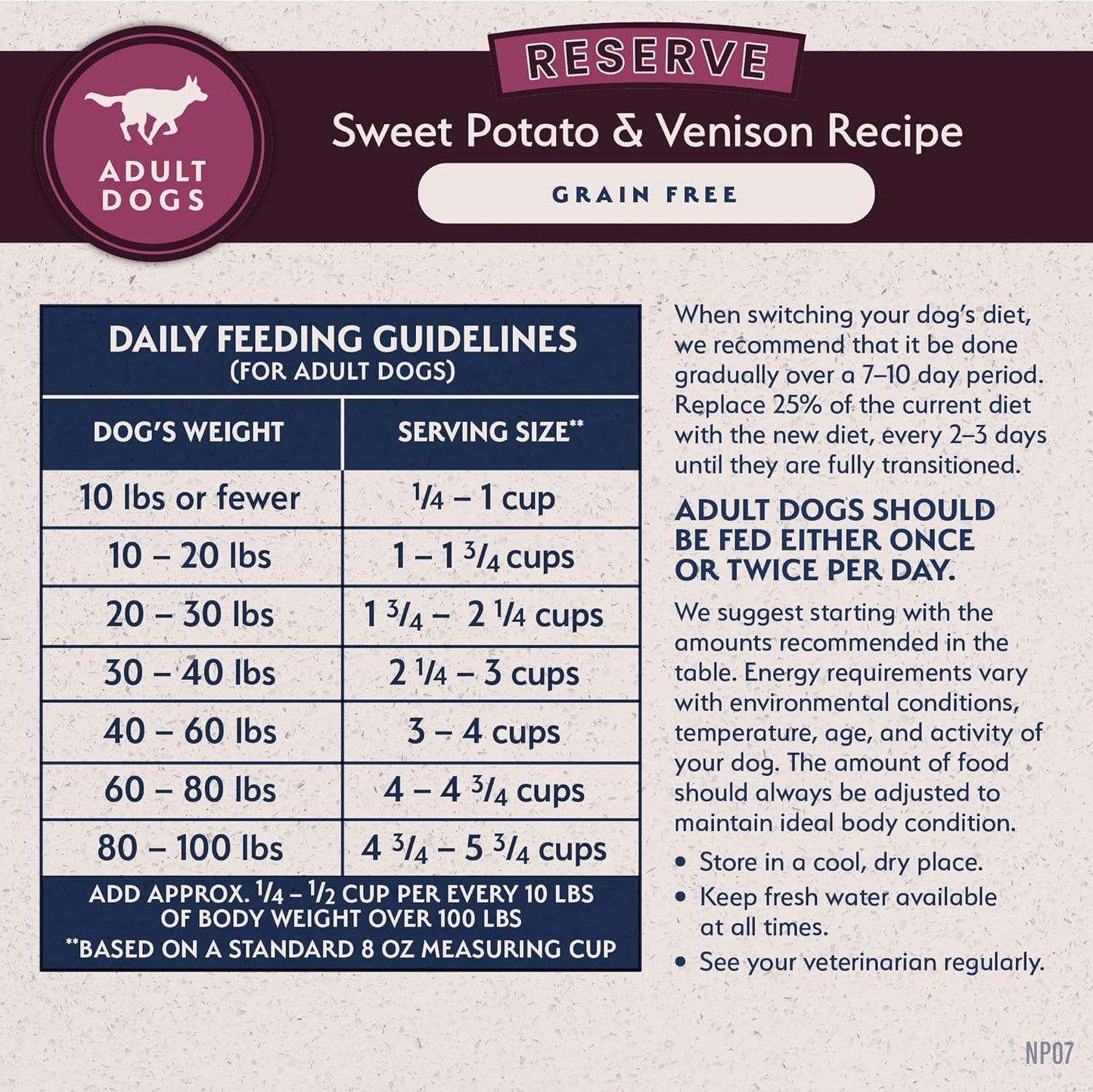 Limited Ingredient Adult Grain-Free Dry Dog Food, Reserve Sweet Potato & Venison Recipe, 4 Pound (Pack of 1)