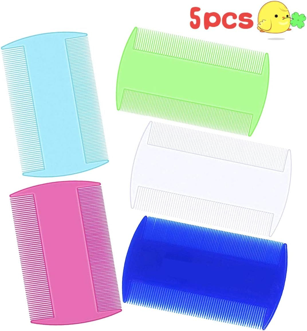 Flea Comb for Dogs, Cat Flea Comb, Lice Combs,Tick Comb, Pet Combs with Durable Teeth for Removing Tear Stains, Fleas, Dandruff,Pet Grooming Comb Set